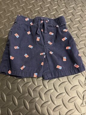 Koala Kids Navy Shorts with Flag Print